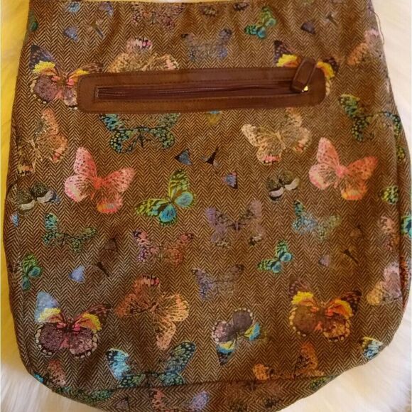 Butterfly and Herringbone print Tote Bag - Picture 2 of 5